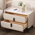 Modern Drawer Storage with Stone Top and Wood Frame