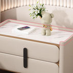 Modern Drawer Storage with Stone Top and Wood Frame