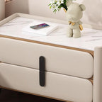 Modern Drawer Storage with Stone Top and Wood Frame