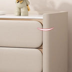 Modern Drawer Storage with Stone Top and Wood Frame