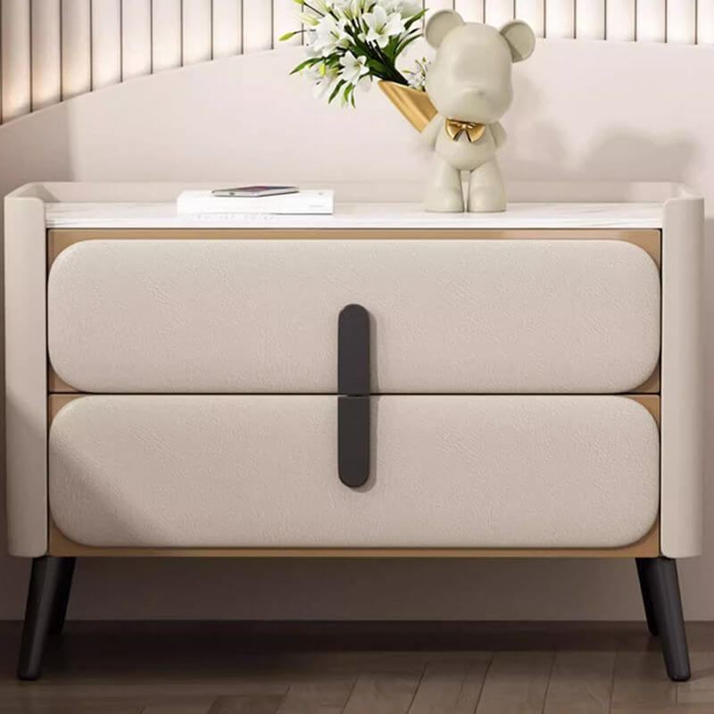 Modern Drawer Storage with Stone Top and Wood Frame – cocochairs