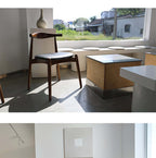 Modern Elbow Dining Chair Set, Ash Wood & Leather, 2 Pack