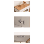 Modern Extendable Dining Table with Storage Cabinet