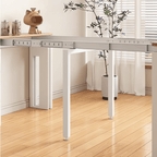 Modern Extendable Dining Table with Storage Cabinet