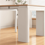 Modern Extendable Dining Table with Storage Cabinet