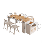 Modern Extendable Dining Table with Storage Cabinet Dimensions