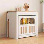 Modern Extendable Dining Table with Storage Cabinet Main Product Image