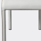 Modern Faux Leather Side Chair with Metal Legs – Black & White