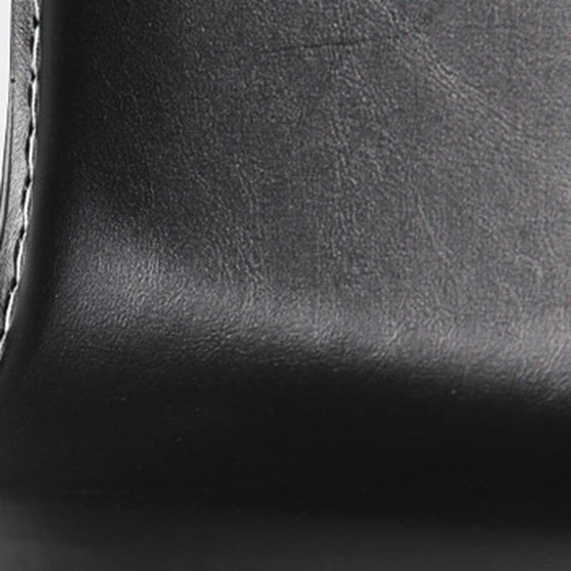 Modern Faux Leather Side Chair with Metal Legs – Black & White