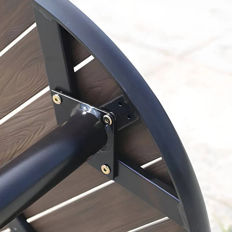 Modern Fire-Retardant Wood Coffee Table with Aluminum Base