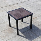 Modern Fire-Retardant Wood Coffee Table with Aluminum Base