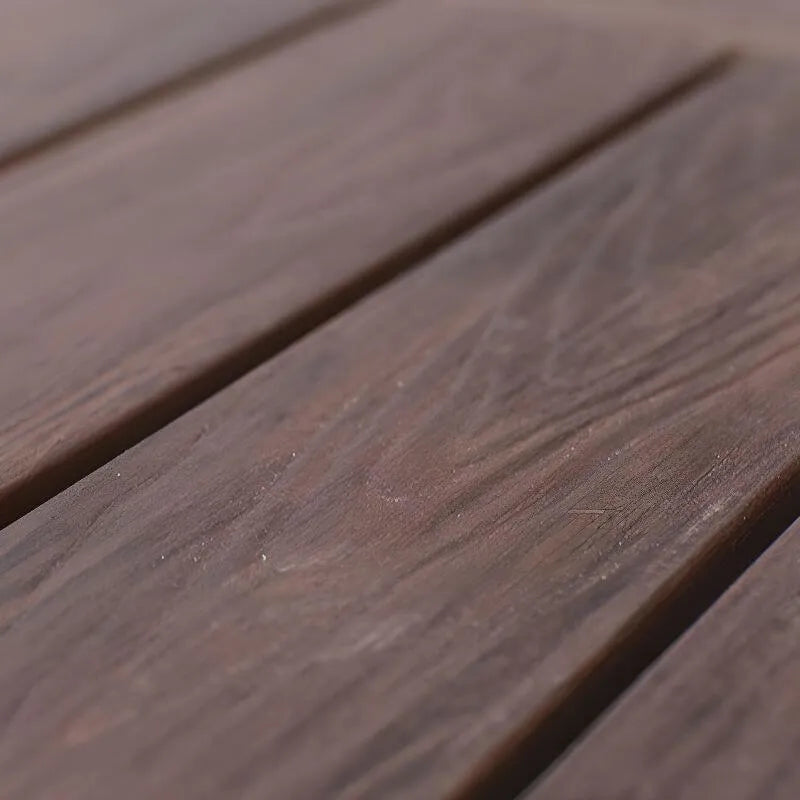 Modern Fire-Retardant Wood Coffee Table with Aluminum Base