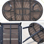 Modern Fire-Retardant Wood Coffee Table with Aluminum Base