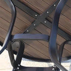 Modern Fire-Retardant Wood Coffee Table with Aluminum Base