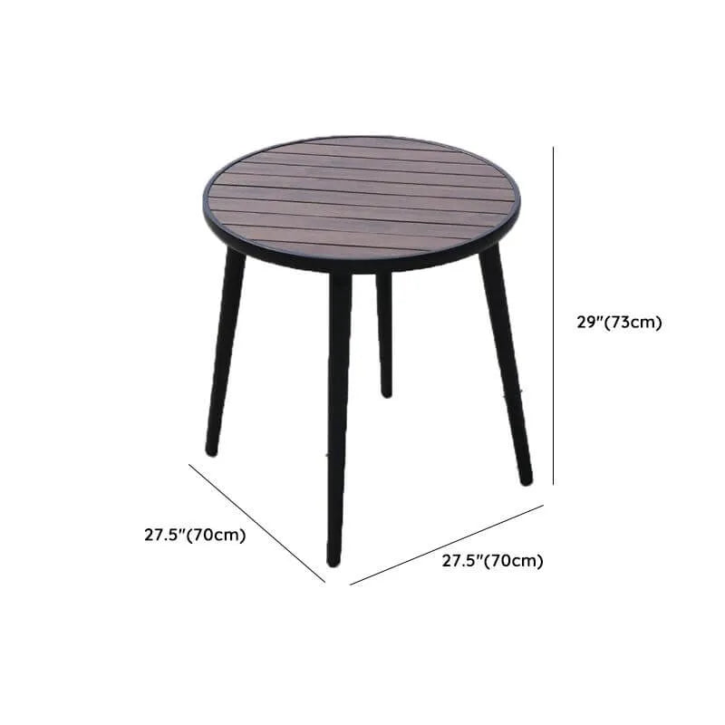 Modern Fire-Retardant Wood Coffee Table with Aluminum Base Dimensions