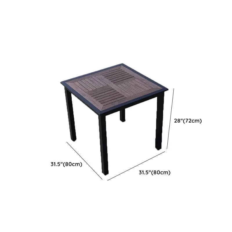 Modern Fire-Retardant Wood Coffee Table with Aluminum Base Dimensions