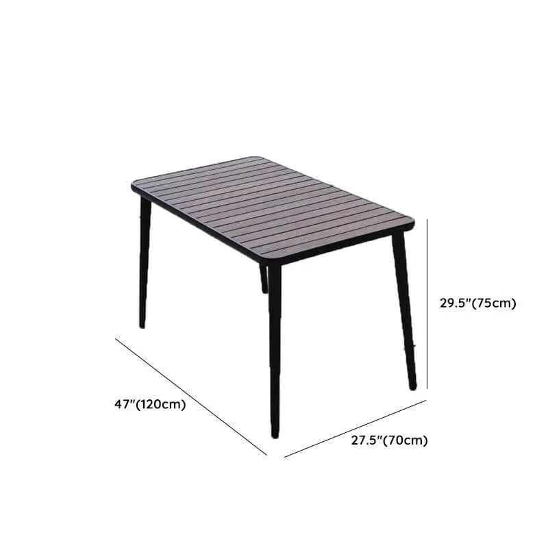 Modern Fire-Retardant Wood Coffee Table with Aluminum Base Dimensions