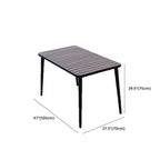 Modern Fire-Retardant Wood Coffee Table with Aluminum Base Dimensions