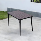 Modern Fire-Retardant Wood Coffee Table with Aluminum Base Main Product Image
