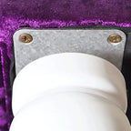 Modern Flannel Loveseat with Rolled Arms and Button-Tufted Back