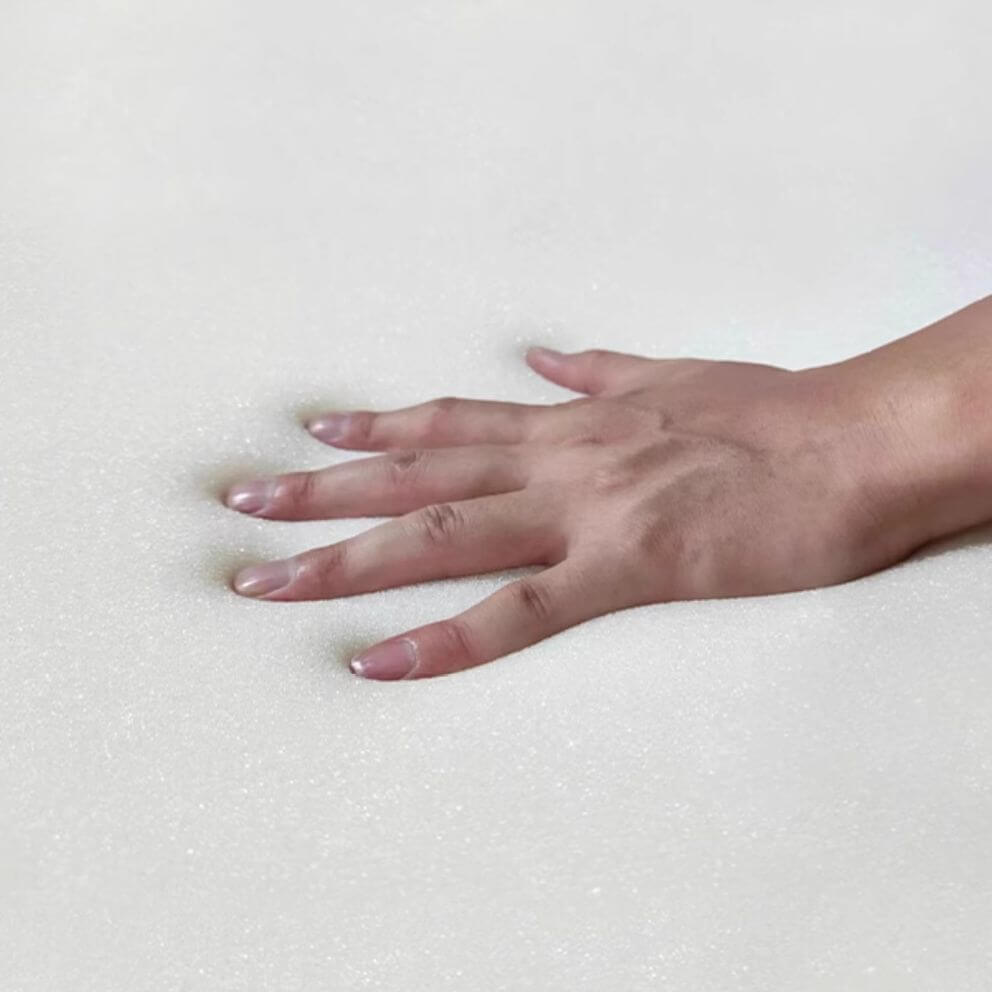 Modern Floating Bed with Soft Fabric Headboard and LED Lights