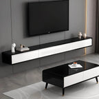 Modern Floating Rubber Wood TV Stand with Hidden Storage & Cable Management Main Product Image