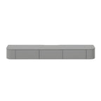Modern Floating TV Stand in White or Grey Rubberwood with Cable Management