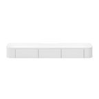 Modern Floating TV Stand in White or Grey Rubberwood with Cable Management