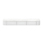 Modern Floating TV Stand in White or Grey Rubberwood with Cable Management