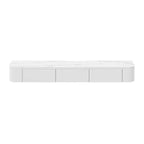 Modern Floating TV Stand in White or Grey Rubberwood with Cable Management