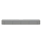 Modern Floating TV Stand in White or Grey Rubberwood with Cable Management