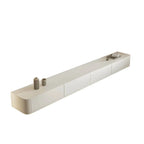Modern Floating TV Stand in White or Grey with Cable Management