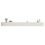 Modern Floating TV Stand in White or Grey with Cable Management