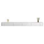 Modern Floating TV Stand in White or Grey with Cable Management