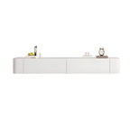 Modern Floating TV Stand in White or Grey with Cable Management