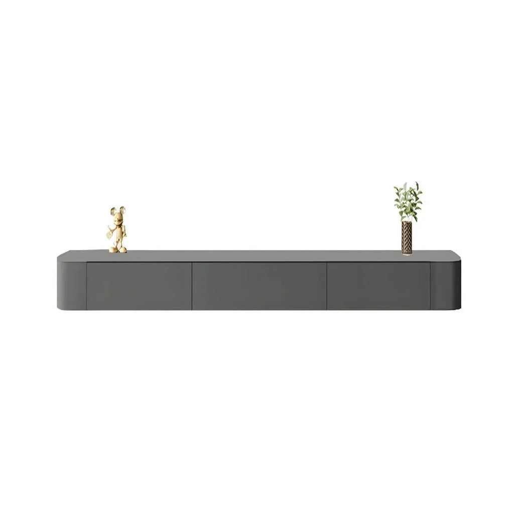 Modern Floating TV Stand in White or Grey with Cable Management