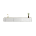 Modern Floating TV Stand in White or Grey with Cable Management