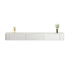 Modern Floating TV Stand in White or Grey with Cable Management