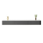 Modern Floating TV Stand in White or Grey with Cable Management