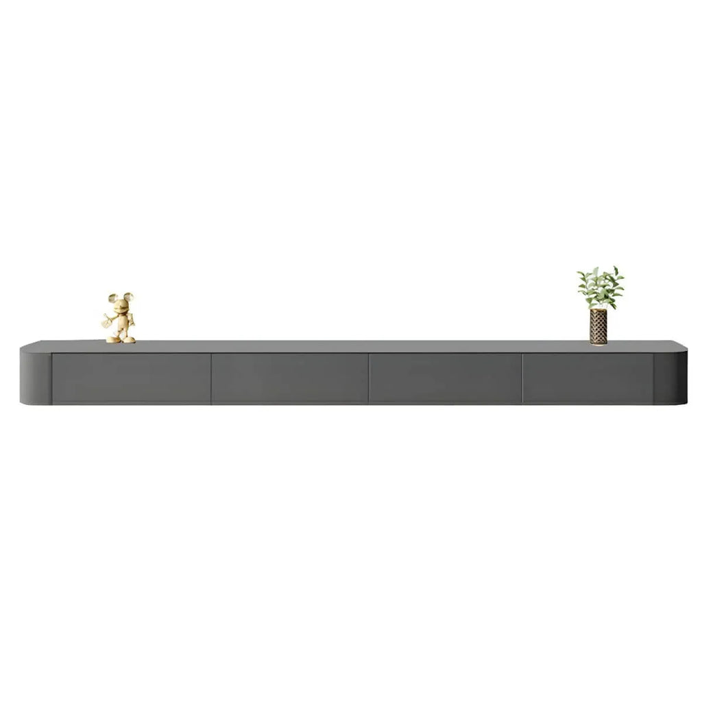 Modern Floating TV Stand in White or Grey with Cable Management