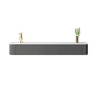 Modern Floating TV Stand in White or Grey with Cable Management