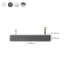 Modern Floating TV Stand in White or Grey with Cable Management Dimensions
