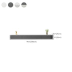 Modern Floating TV Stand in White or Grey with Cable Management Dimensions
