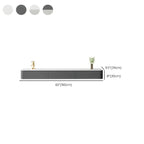 Modern Floating TV Stand in White or Grey with Cable Management Dimensions