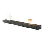 Modern Floating TV Stand with Drawers in Wood and Sintered Stone