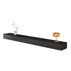 Modern Floating TV Stand with Drawers in Wood and Sintered Stone