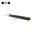 Modern Floating TV Stand with Drawers in Wood and Sintered Stone Dimensions