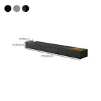 Modern Floating TV Stand with Drawers in Wood and Sintered Stone Dimensions