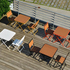 Modern Foldable Bistro Table – Wooden Top & Metal Frame