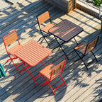 Modern Foldable Bistro Table – Wooden Top & Metal Frame Main Product Image